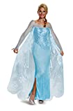 Disney Women's Elsa Prestige Adult Costume, Blue, X-Large