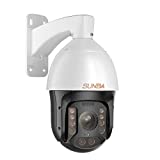 SUNBA PoE+ PTZ IP Camera Outdoor, 25X Optical Zoom 1080p@60fps High Speed Dome Security Camera, Two-Way Audio and Long Range Infrared Night Vision up to 1000ft (P625, Performance Series)