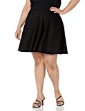 Star Vixen Women's Plus-Size Short Skater Skirt, Black, 1X