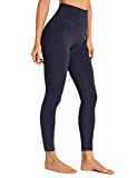 CRZ YOGA Women's Naked Feeling Yoga Pants 25 Inches - 7/8 High Waisted Workout Leggings Navy Small