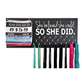 Running Race Bibs and Medal Holder for Marathon Runners | Race Bibs & Medals Display | She Believed she Could so she did Hanger