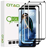 Galaxy S8 Screen Protector Tempered Glass (2 Pack), OTAO 3D Curved Dot Matrix Glass Screen Protector for Samsung Galaxy S 8 with Installation Tray [Case Friendly]