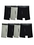 Fruit of the Loom Men's CoolZone Boxer Briefs, 7 Pack - black/Gray, Large