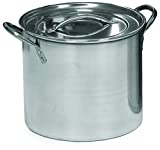 IMUSA USA Stainless Steel Stock Pot with Lid 16-Quart, Silver