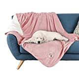 Waterproof Pet Blanket  Reversible Pink Throw Protects Couch, Car, Bed from Spills, Stains, or Fur  Dog and Cat Blankets by Petmaker (50x60)
