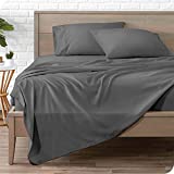 Bare Home Queen Sheet Set - 1800 Ultra-Soft Microfiber Queen Bed Sheets - Double Brushed - Queen Sheets Set - Deep Pocket - Bedding Sheets & Pillowcases (Queen, Grey)