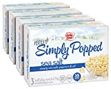 Jolly Time Simply Popped - Vegan, Dairy Free Lightly Salted Microwave Popcorn - Gluten Free & Kosher Snack with Natural Whole Grain Kernels (Simply Popped Sea Salt, 3 Ounce (Pack of 12))