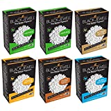 Black Jewell Gourmet Microwave Popcorn - Natural, Touch of Butter, No Salt/No Oil, Sweet & Salty, Simply Sea Salt  Non-GMO, Whole Grain, Gluten Free, Gourmet, Vegan, Kosher, 10.5 oz (Pack of 6)