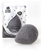 MY Konjac Sponge All Natural Korean Facial Sponge with Activated Bamboo Charcoal. Premium Quality and Larger Size. Halal, Leaping Bunny Cruelty Free and the Vegan Society Certified.