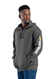 Berne Men's Signature Sleeve Hooded Pullover, X-Large Tall, Charcoal
