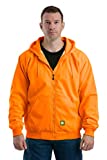 Berne Men's Heritage Thermal Lined Hooded Sweatshirt, Large Regular, Orange