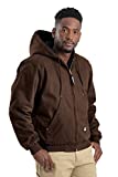 Berne Men's Highland Washed Hooded Jacket, Large Regular, Bark