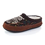 Acorn Women's Clog Slipper, Multi-Layer Memory Foam footbed With A Soft Berber Lining And Suede Sidewall, Chocolate, 8-9