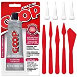 Automotive Amazing Goop Glue 3.7 Ounce (109.4mL) Tube Industrial Strength Auto Adhesive Dries Clear, 4 Snip Tip Applicator Tips Spreader Tools Set