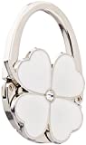 Four Leaf Clover Design Foldable Handbag Hanger Folding Purse Table Hook Holder(White)