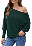 Aifer Women's Off The Shoulder Top Casual Oversized Shirts Loose Tunic Tops Sweater