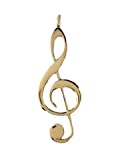 5" Gold Brass Treble Clef Musical Music Christmas Ornament Decoration