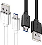 Micro USB Cable,2Pack Extra Long Android Charger Cable 10Ft 6Ft,Durable Fast Phone Charger Cord Android USB Charging Cable for Samsung Galaxy S7 S6 S7 Edge S5,Note 5 4,LG G4,HTC,PS4,Camera,MP3