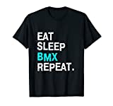 Eat Sleep BMX Repeat T-Shirt Bike Racing for Women Men Race T-Shirt