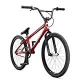 Mongoose Title 24 BMX Race Bike with 24-Inch Wheels in Red for Beginner or Returning Riders, Featuring Lightweight Tectonic T1 Aluminum Frame and Internal Cable Routing