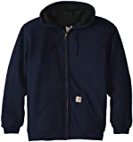 Carhartt Men's Rain Defender Rutland Thermal Lined Hooded Zip Front Sweatshirt 100632,New Navy,X-Large