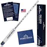 American-Made Alcohol Hydrometer Tester 0-200 Proof & Tralle Pro Series Traceable - Distilling Moonshine Alcoholmeter for Proofing Distilled Spirits