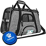 PetAmi Premium Airline Approved Soft-Sided Pet Travel Carrier | Ventilated, Comfortable Design with Safety Features | Ideal for Small to Medium Sized Cats, Dogs, and Pets (Small, Grey)