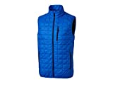 Cutter & Buck Men's Weather Resistant Primaloft Down Alternative Rainier Vest, Royal, 3X Big