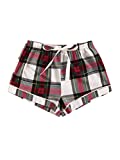 SweatyRocks Women's Casual Plaid Summer Dolphin Shorts Stretch Pajama Shorts Multicoloured S