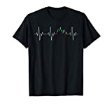 Cool Stock Investor Heartbeat Stock Traders Stock Market Fan T-Shirt