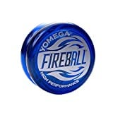 Yomega Fireball - Professional Responsive Transaxle Yoyo, Great for Kids and Beginners to Perform Like Pros + Extra 2 Strings & 3 Month Warranty (Blue)