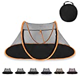 Cat Tent Outdoor, Pet Enclosure Tent Suitable for Cats and Small Animals, Indoor Playpen Portable Exercise Tent with Carry Bag(Orange)