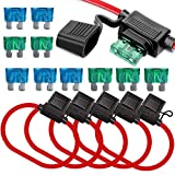 Inline Fuse Holders – MuHize Car RV Camper Fuse Holder, 12 Gauge ATC/ATO Fuses Kit 2021 Upgrade Version, 5x Wiring Harness Inline Standard Fuse Holder with Standard 30A and 15A Fuse