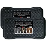JobSite Heavy Duty Boot Tray, Multi-Purpose for Shoes, Pets, Garden - 15 x 28 Inch - 2 Trays