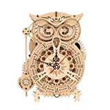 RoWood 3D Wooden Puzzle, Clock Model Kits Gift for Adults & Teens - Owl Clock (161 PCS)