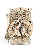 Thinas Owl Clock - 3D Puzzle, Wooden Toys, Craft Kits, DIY Model Gift for Adults; Brain Teaser Puzzles STEM Building Model Toy Gift for Teens (161 PCS)