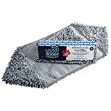 Soggy Doggy Super Shammy Dog Towel, Washable Microfiber Dog Towels for Drying Dogs and Cleaning Paws, Fast-Drying Dog Bath Towel with Hand Pockets, Gray/Gray Trim, 31 x 14 Inches