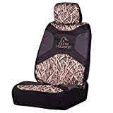 Ducks Unlimited Low-Back Camo Bucket Seat Cover (Mossy Oak Blades Camo, Durable Polyester Fabric, Includes Headrest Cover, Sold Individually), Universal (DSC7003)