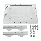 BLACKHORSE-RACING Battery Tray Replacement for Optima 34/78 Battery 6061-T6 Billet Aluminum Battery Holder Tray Relocation Bracket Hold Down Clamps Kit