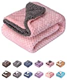 Fuzzy Dog Blanket or Cat Blanket or Pet Blanket, Warm and Soft, Plush Fleece Receiving Blankets for Dog Bed and Cat Bed , Couch, Sofa, Travel and Outdoor, Camping (Blanket (24" x 32"), DG-Baby Pink)