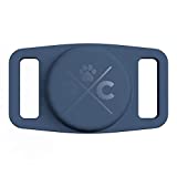 Pup Culture Airtag Dog Collar Holder, Protective Airtag Case for Dog Collar, Waterproof Airtag Loop for GPS Dog Tracker, Dog Trackers for Apple iPhone, Airtag Pet, Dog Airtag Holder (Navy)