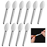 popokk 10 Pack Capsule Filling Spatula Stainless Steel Capsule Filling Scoop Machine Pill Filler Micro Lab Spoon for Fast and Easy Gel Cap Capsule Filling Pill Filler Machine