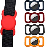 Airtag Holder Compatible for Apple Air Tag Case 4 Pack | Work with Pet Dog Cat Collar and Children's School Bag