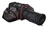 2 Side Expandable Cat Carrier and Small Dog Carrier by Pet Peppy- Expandable Sides Creates Twice The Space for Pets - Perfect Cat and Dog Travel Bag - Airline Approved Pet Carrier! (with Tunnel)