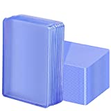 100 Pcs Topload Card Sleeves Transparent Top Loader Card Holders Protectors Thick Trading Card Top Loads Holder Easel Stands Clear Protective Sleeves Case for Baseball,Sports,Trading Cards(3x4 Inches)