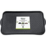 Matace 100% Rubber Boot Tray for Entryway - Water Resistant Shoe Trays- Natural Rubber Shoe Mats for Shoes and Boots - Indoor and Outdoor Use, 27.95"x 15.74", Black