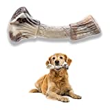 PETSLA Dog Chew Toys for Aggressive Chewers Large Breed Durable Dog Toy Made with Nylon Heavy Duty Hard Tough Dog Toy for Large Medium Dog and Teething Puppies (Nylon Antler Bone, Dogs up to 88 lb)