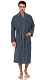 TowelSelections Men’s Robe Turkish Cotton Terry Kimono Spa Bathrobe X-Large/XX-Large Flint Stone