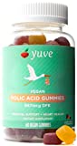 Yuve Vegan Folic Acid Vitamin Gummies 667 mcg DFE - Essential Prenatal Development Support - Maintains Hormal Balance - Cellular & Circulatory Health - Natural, Non-GMO, Gluten & Gelatin Free - 60ct