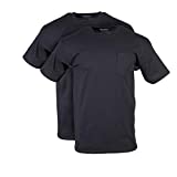 Gildan Men's DryBlend Workwear T-Shirts with Pocket, 2-Pack, Black, XX-Large